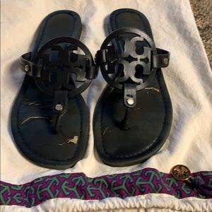 Tory Burch Miller “Black” Sandals. Size is 9.